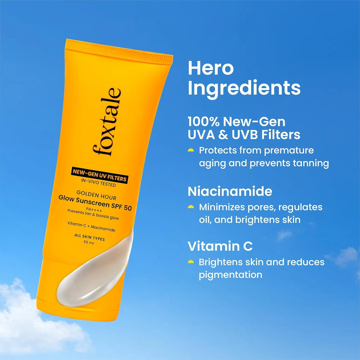 Foxtale Essentials Daily Glow Sunscreen SPF 50 - Image 7