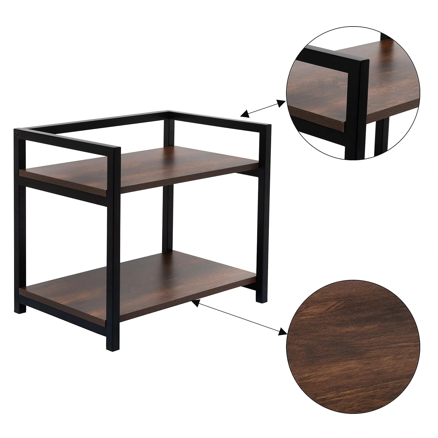 2 Layer Microwave Stand for Kitchen Platform Oven Rack (Engineered Wood) - Image 4